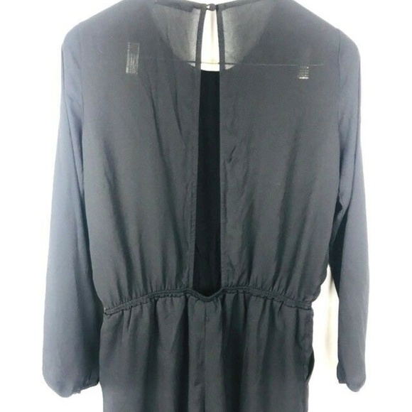 Luca Couture Romper Black Sz M Long Sleeve Back - Picture 2 of 6